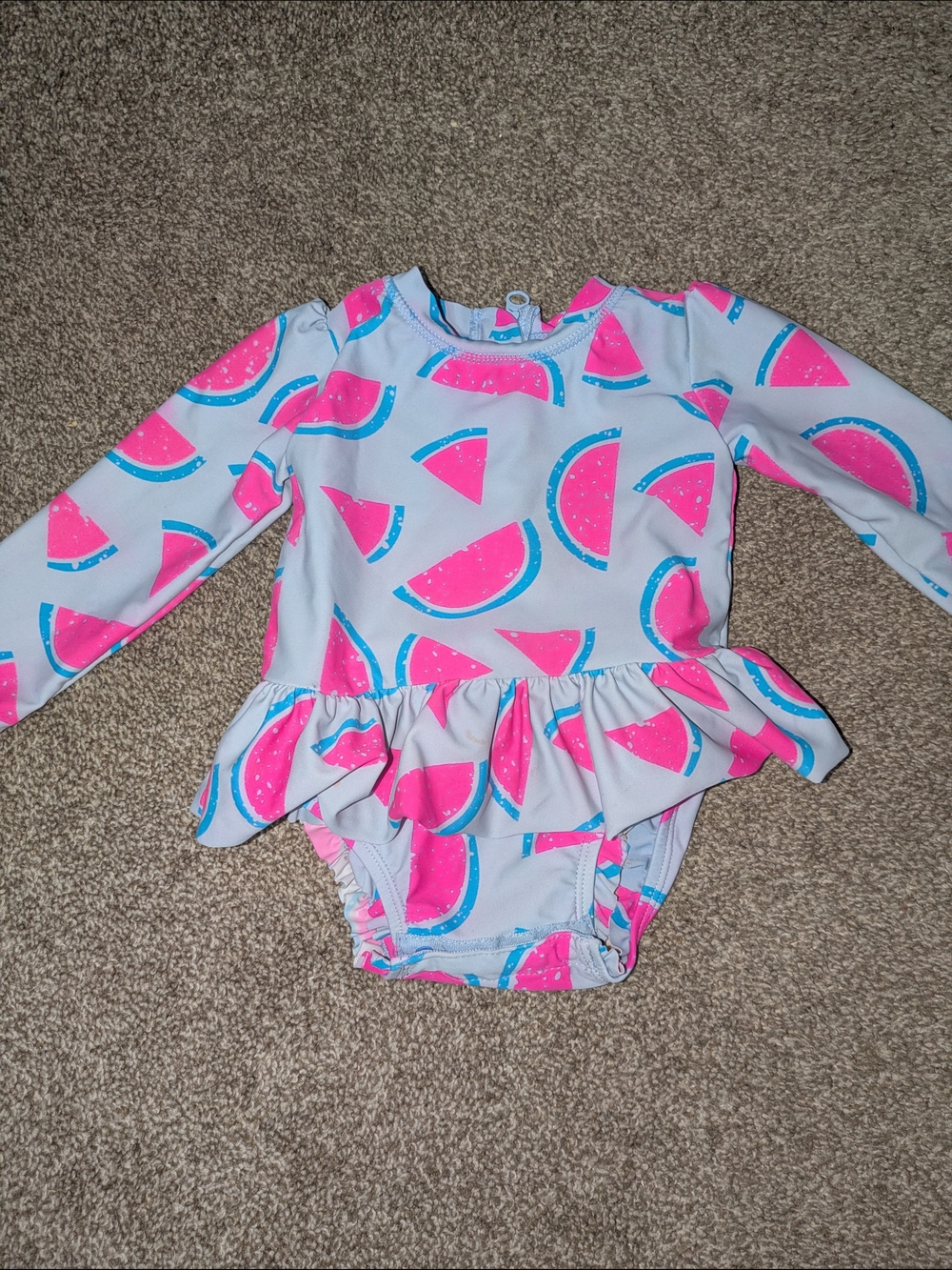 Wave Zone Pink Watermelon Long Sleeve Swimsuit